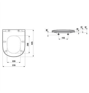 Abattant de WC Slim softclose en duroplast blanc - Serie Lua | Laufen
