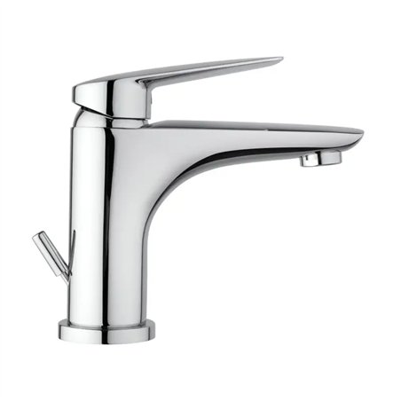 Mitigeur de lavabo en laiton chromé avec vidage - Lago | Piralla