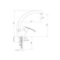Mélangeur de cuisine avec bec orientable en laiton - Ofelia | Piralla Mélangeur de cuisine avec bec orientable en laiton - Ofelia | Piralla