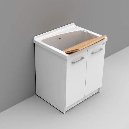 Meuble sous plan 75x61 avec plateau en bois - Revine Dolomite