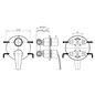 Mitigeur douche encastré avec inverseur 2 sorties - Lucente | Jacuzzi Mitigeur douche encastré avec inverseur 2 sorties - Lucente | Jacuzzi