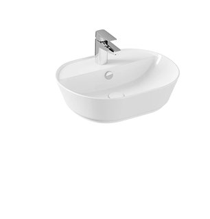 Lavabo ovale en céramique à poser 55x43 cm - Geo | VitrA