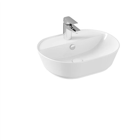 Lavabo ovale en céramique à poser 55x43 cm - Geo | VitrA