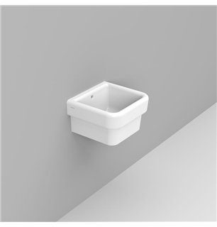 42x38 cm lavabo en céramique blanche avec trop-plein - Persia | Dolomite