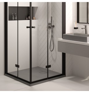Receveur de douche rectangulaire en granit gris 120x80 cm - Sofyro