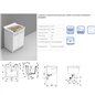 Lavabo en céramique 61x50 cm avec trou pour mitigeur - Revine | Dolomite Lavabo en céramique 61x50 cm avec trou pour mitigeur - Revine | Dolomite
