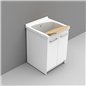 Lavabo en céramique 61x61 cm avec trou pour mélangeur - Revine | Dolomite Lavabo en céramique 61x61 cm avec trou pour mélangeur - Revine | Dolomite