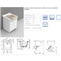 Lavabo en céramique 61x61 cm avec trou pour mélangeur - Revine | Dolomite Lavabo en céramique 61x61 cm avec trou pour mélangeur - Revine | Dolomite