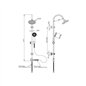 Colonne de douche réglable avec douche de tête Ø160 mm - Milano | Piralla Colonne de douche réglable avec douche de tête Ø160 mm - Milano | Piralla