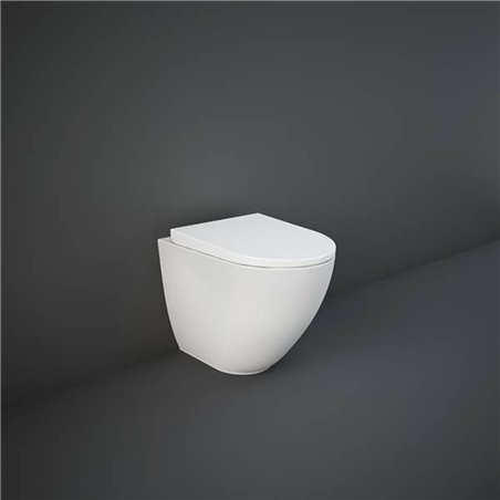 WC en céramique blanche 52x38 cm avec double chasse - Série Des | RAK Ceramics