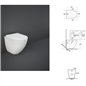 WC en céramique blanche 52x38 cm avec double chasse - Série Des | RAK Ceramics WC en céramique blanche 52x38 cm avec double chasse - Série Des | RAK Ceramics