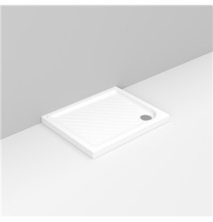 Gemma 2 | Dolomite Receveur de douche rectangulaire antidérapant en céramique 80x100 cm