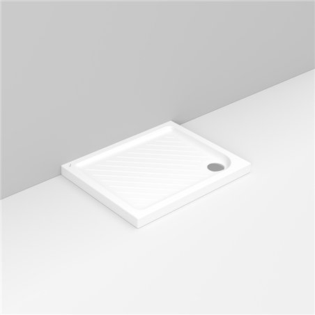 Gemma 2 | Dolomite Receveur de douche rectangulaire antidérapant en céramique 80x100 cm