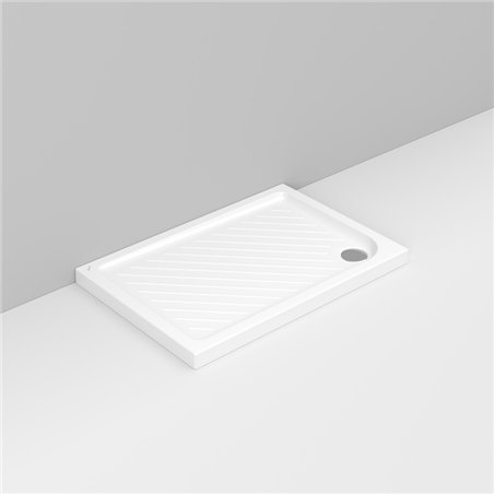 Gemma 2 | Dolomite Receveur de douche rectangulaire en céramique antidérapante 80x120 cm
