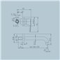 Mélangeur lavabo mural en laiton chromé 19 cm - Alba | série Jacuzzi Mélangeur lavabo mural en laiton chromé 19 cm - Alba | série Jacuzzi