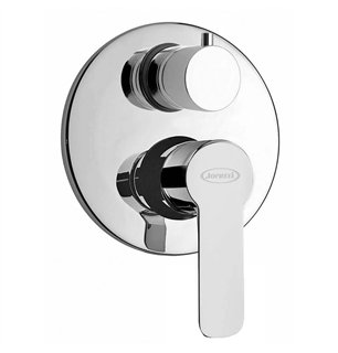 Mitigeur de douche encastré avec inverseur monocommande chromé - Eolo | Jacuzzi
