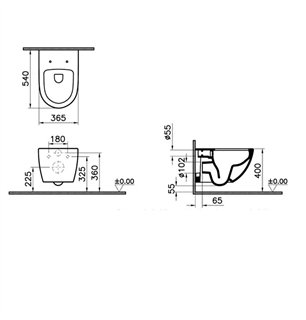 Coppia sanitari copriwater softclose serie Sento - Colore: Bianco
