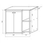 Armoire de rangement pour lave-linge avec portes et étagère latérale blanc Armoire de rangement pour lave-linge avec portes et étagère latérale blanc