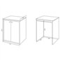 Armoire étanche pour lave-linge XXL avec portes magnétiques 77x71x94H cm Armoire étanche pour lave-linge XXL avec portes magnétiques 77x71x94H cm