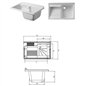Lavabo en PVC blanc avec bonde autonettoyante et vidange 80x50x85H cm Lavabo en PVC blanc avec bonde autonettoyante et vidange 80x50x85H cm
