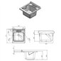 Lavabo en PVC blanc avec bonde autonettoyante et vidange 45x50x85H cm Lavabo en PVC blanc avec bonde autonettoyante et vidange 45x50x85H cm