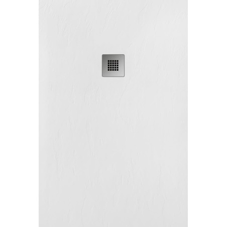 Receveur de douche en résine couleur blanc 70x120 cm avec grille et bonde - Showey