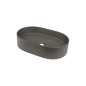 Lavabo ovale de 55 cm en granit gris anthracite avec plan - Delia Lavabo ovale de 55 cm en granit gris anthracite avec plan - Delia