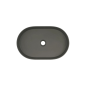 Lavabo ovale de 55 cm en granit gris anthracite avec plan - Delia Lavabo ovale de 55 cm en granit gris anthracite avec plan - Delia