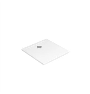 Receveur de douche en céramique 80x80xH4 cm avec écoulement côté mur - Squash | Ceramica Dolomite