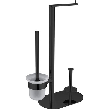 Endor Porte-papier hygiénique, 3 fonctions, noir