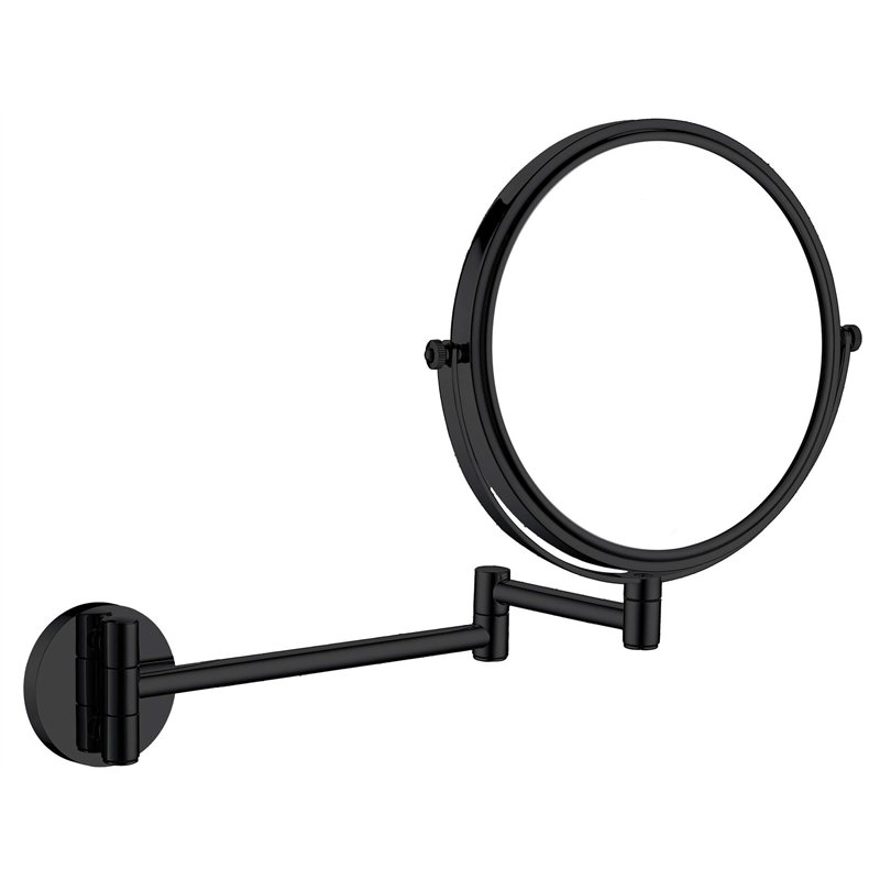Miroir cosmétique double face à bras extensible en acier, finition noire - Endor Miroir cosmétique double face à bras extensible en acier, finition noire - Endor