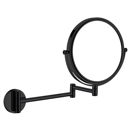 Miroir cosmétique Endor, sur bras d'extension - double face, noir