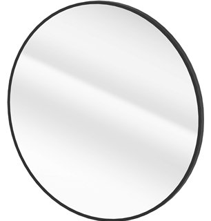 Endor Miroir suspendu dans un cadre - rond, noir