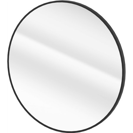 Endor Miroir suspendu dans un cadre - rond, noir