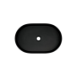Lavabo ovale en granit noir de 55 cm avec plan - Delia Lavabo ovale en granit noir de 55 cm avec plan - Delia