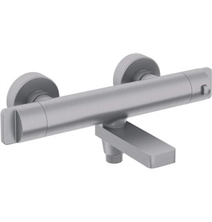 Mitigeur de baignoire Harty, thermostatique, acier brossé
