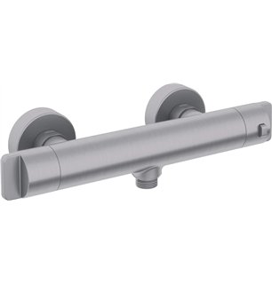 Mélangeur de douche Harty, thermostatique, acier brossé