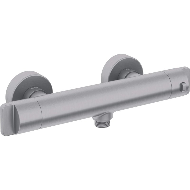 Mitigeur de douche thermostatique mural finition acier brossé - Harty Mitigeur de douche thermostatique mural finition acier brossé - Harty