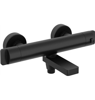 Mitigeur de baignoire Harty, thermostatique, noir