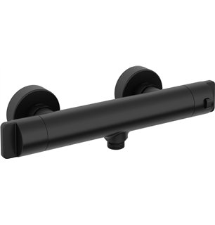 Mélangeur de douche Harty, thermostatique, noir