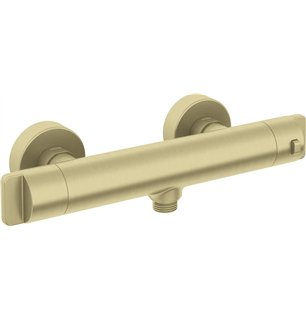 Mélangeur de douche Harty, thermostatique, or brossé
