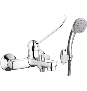 Karto Mélangeur baignoire, avec set de douche, avec levier clinique