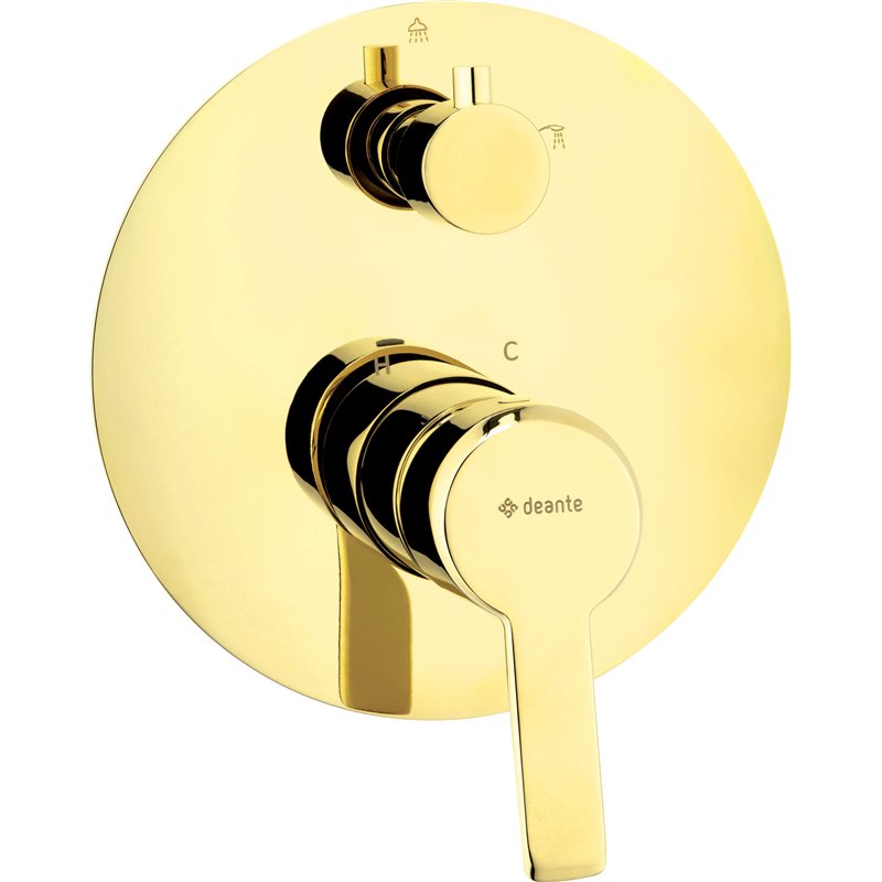 Mitigeur de douche encastré avec interrupteur de douche finition or - Stapol Mitigeur de douche encastré avec interrupteur de douche finition or - Stapol
