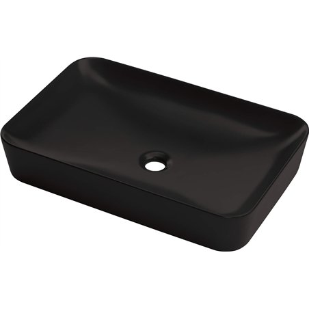 Settir Lavabo en céramique, plan de travail - 60x40 cm, noir