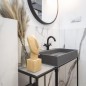 Lavabo rectangulaire en granit noir 50x40 cm avec plan - Sofyro Lavabo rectangulaire en granit noir 50x40 cm avec plan - Sofyro