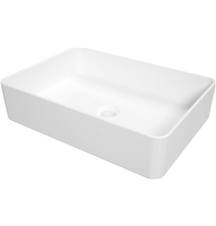 Stret Lavabo en céramique, plan de travail, blanc