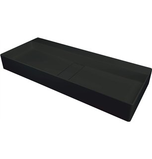 Vetox Granite lavabo, plan de travail - avec couvercle design, noir