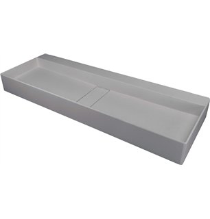 Vetox Granite lavabo, plan de travail - avec couvercle design, gris métallique