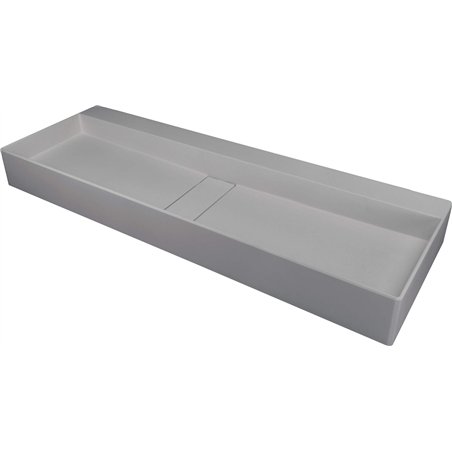 Vetox Granite lavabo, plan de travail - avec couvercle design, gris métallique