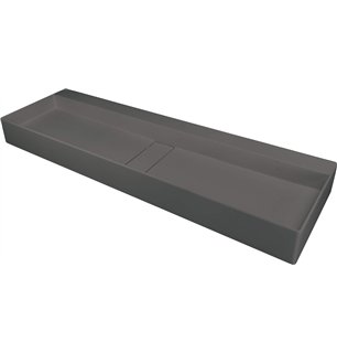 Vetox Granite lavabo, plan de travail - avec couvercle design, anthracite métallique